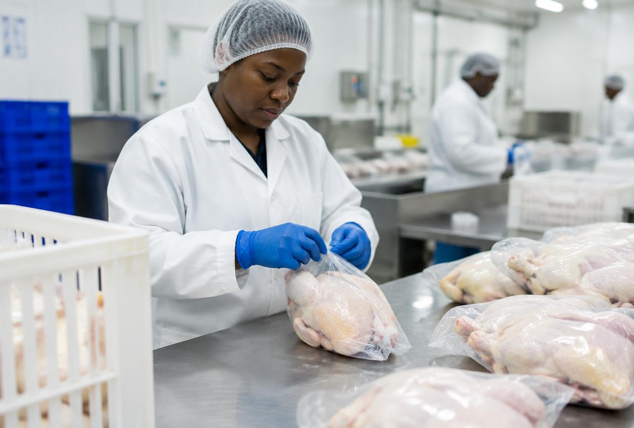 Packing dressed chicken
